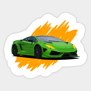 green lamborghini Sticker